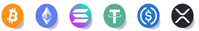 Bitcoin, Ethereum, USDT, USDC and more